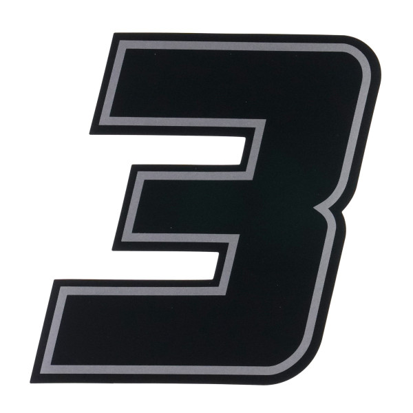 bike it Bike it deluxe 4 inch race numbers black - #3